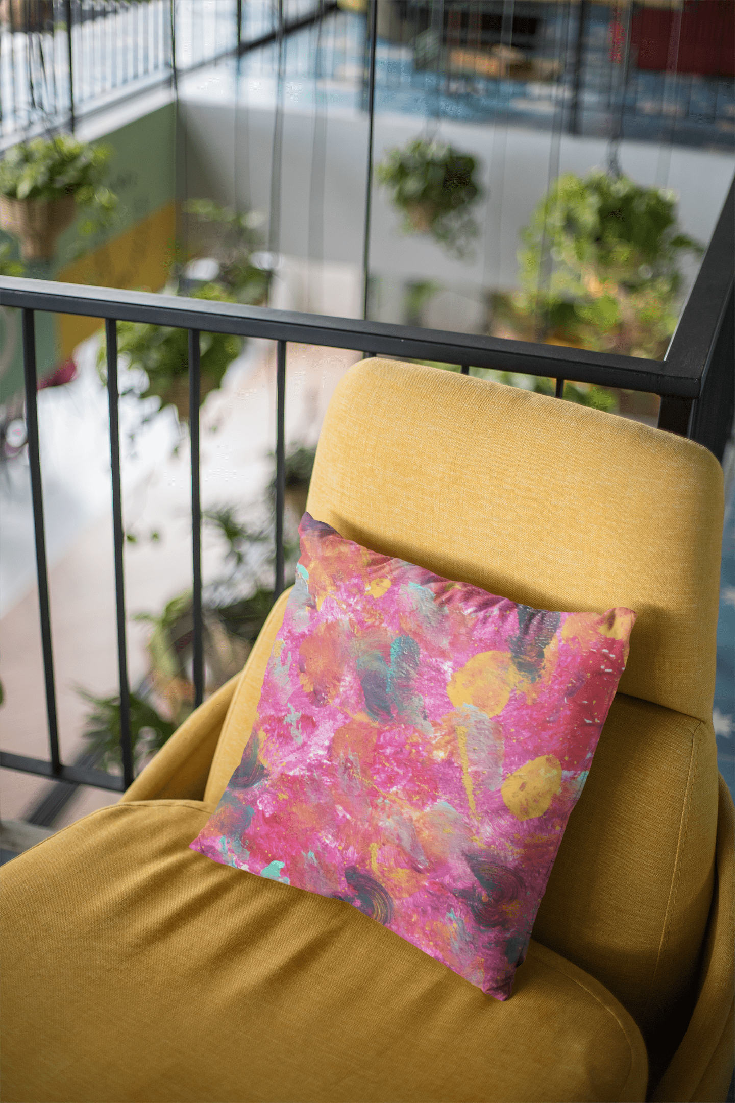 Colorful art cushion