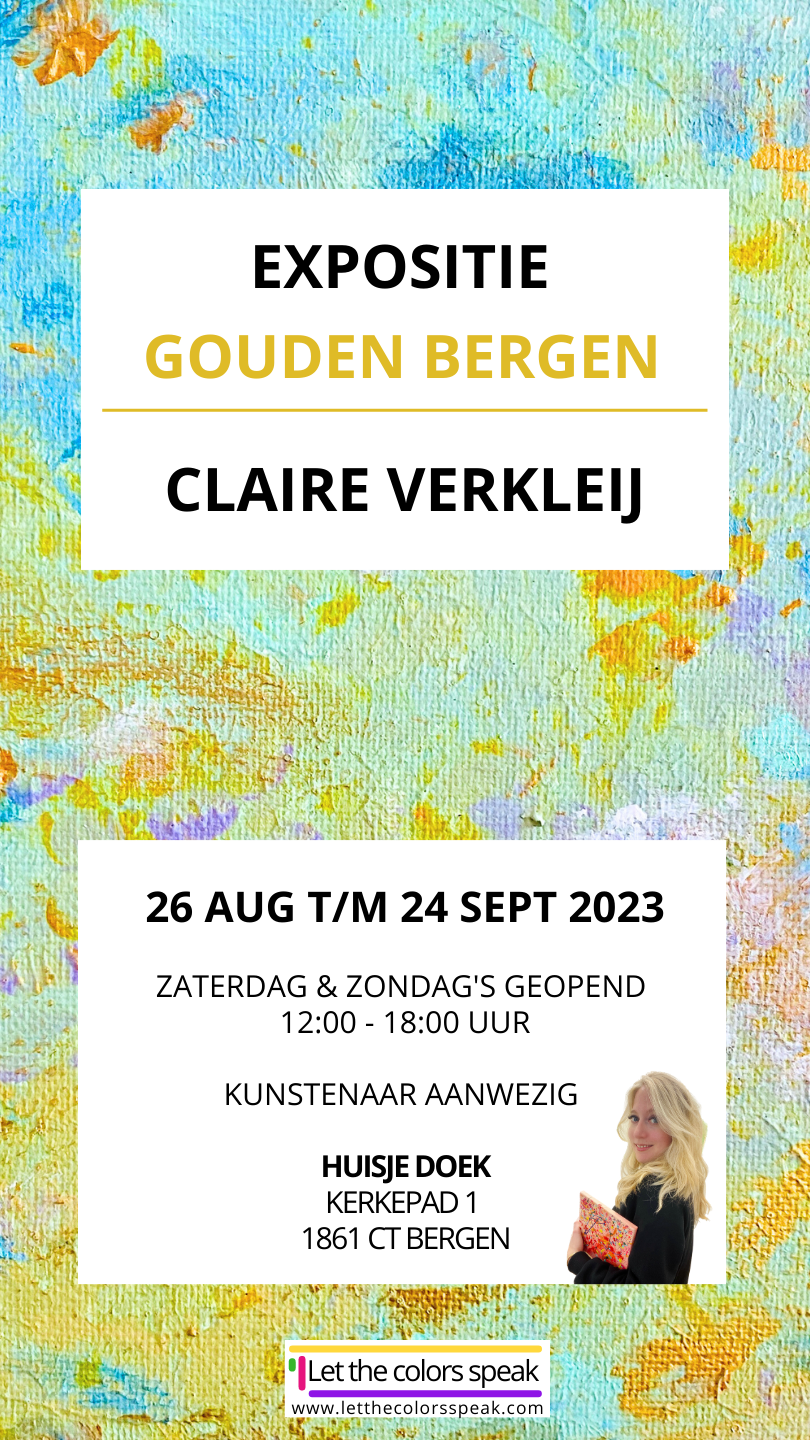 Gouden Bergen Huisje Doek Claire Verkleij Utrecht Kunstenaar Let The Colors Speak