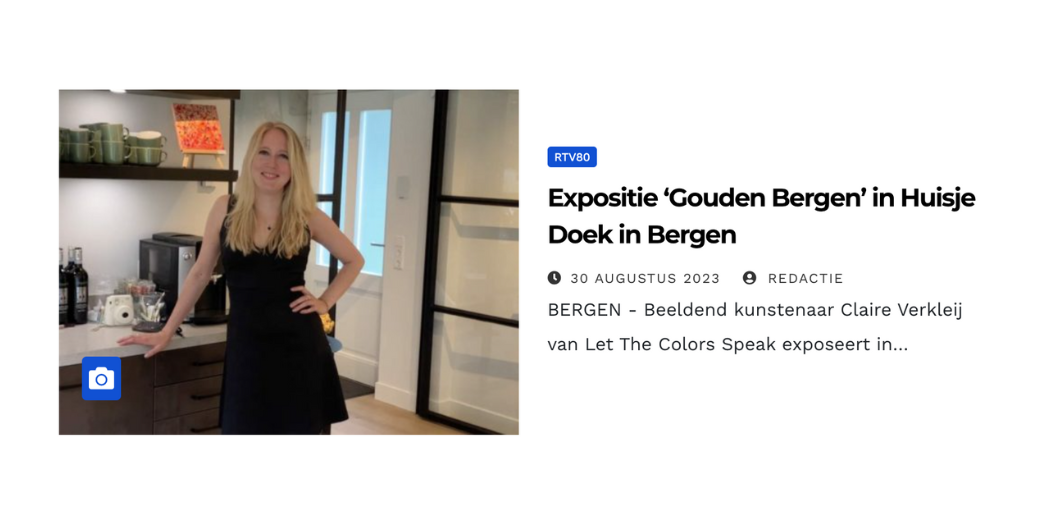 Let The Colors Speak RTV80 Gouden Bergen in HUISJE DOEK Claire Verkleij