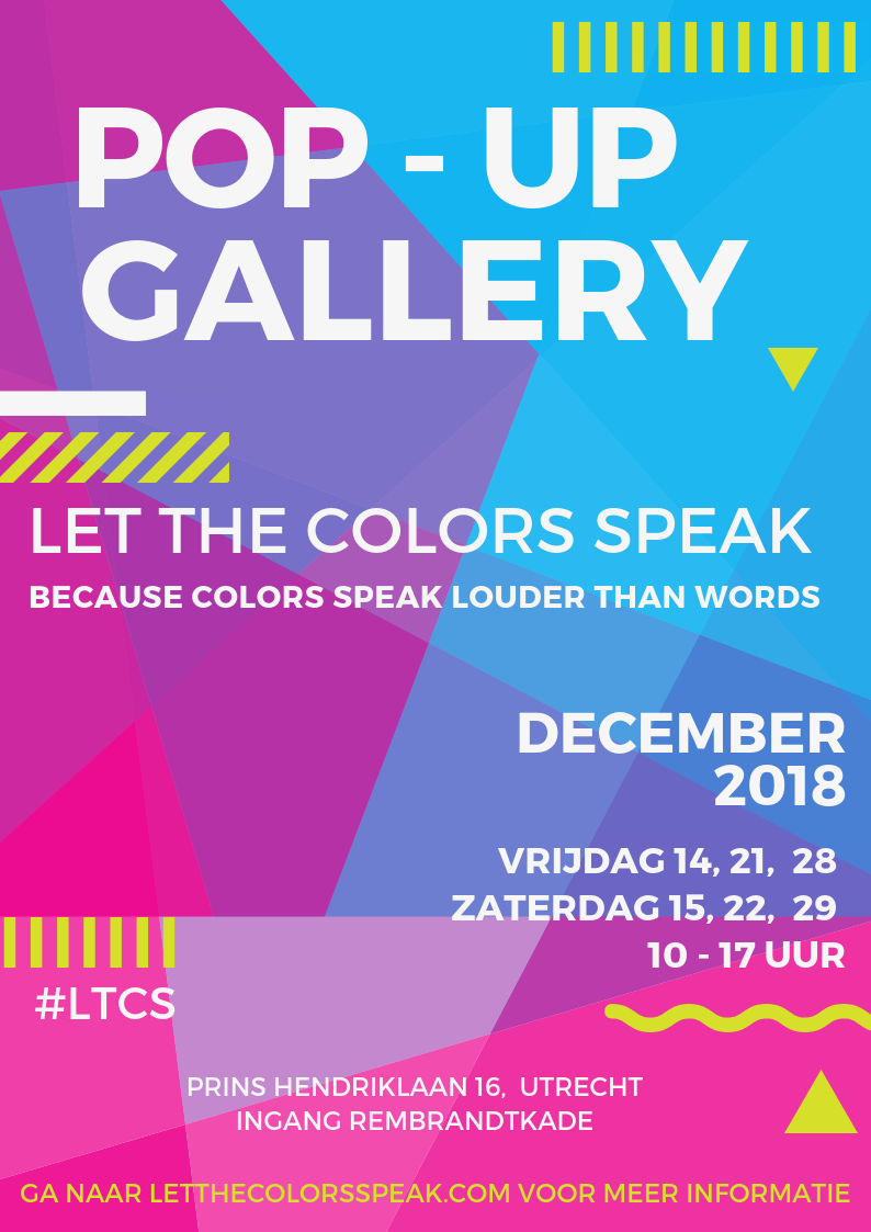 Let the colors speak pop up gallery Claire Verkleij Utrecht