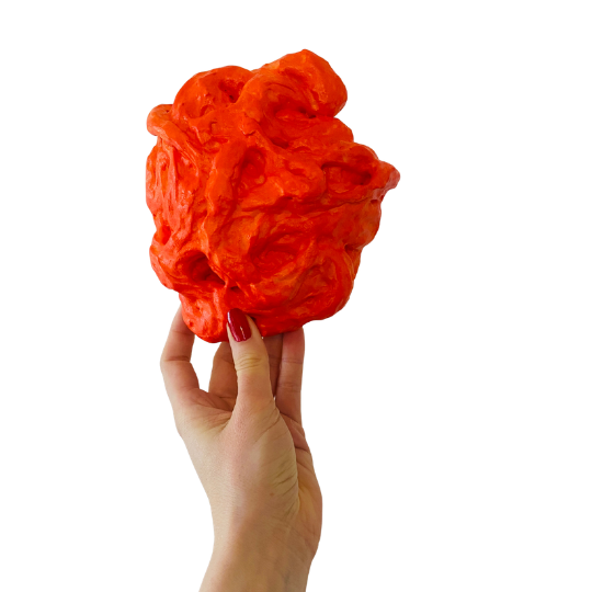 Oranje berg geïnspireerd op T5 van Tee Set