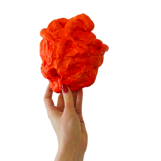 Oranje berg geïnspireerd op T5 van Tee Set